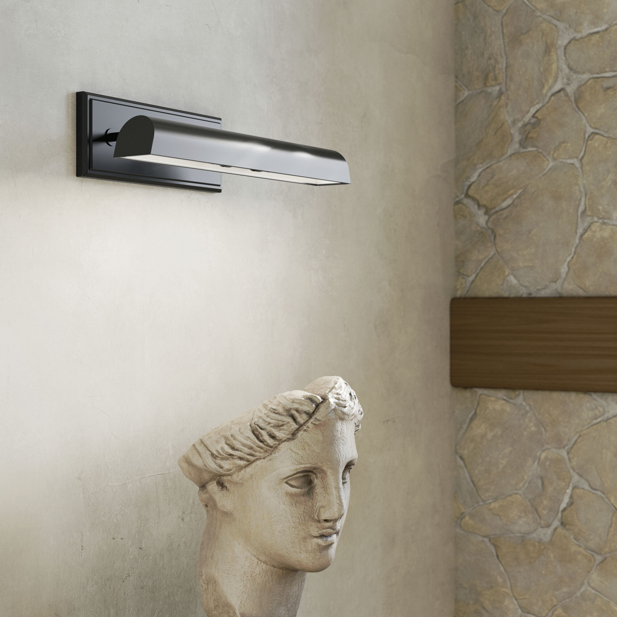 Carston 26 watt 18.25 inch Black Picture Light Wall Light